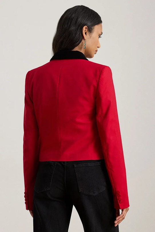 Lauren Ralph Lauren marynarka z dodatkiem wełny 200979974 bordowy AW25