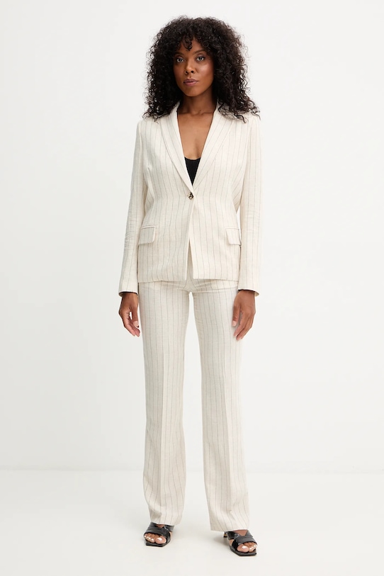 Morgan marynarka z lnem VRIZ.F beżowy AW25