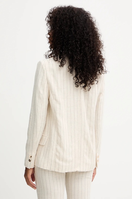 Odzież Morgan marynarka z lnem VRIZ.F beżowy