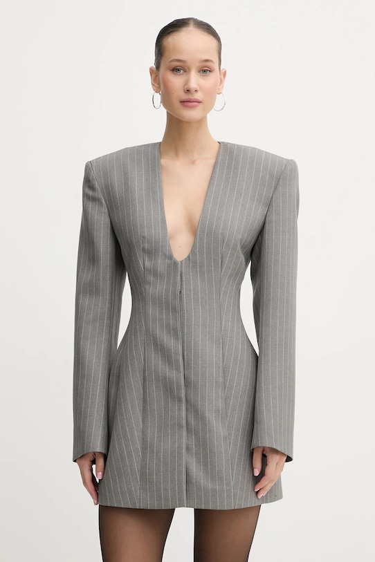 La Mania marynarka wełniana SELVIE tkanina szary SELVIE