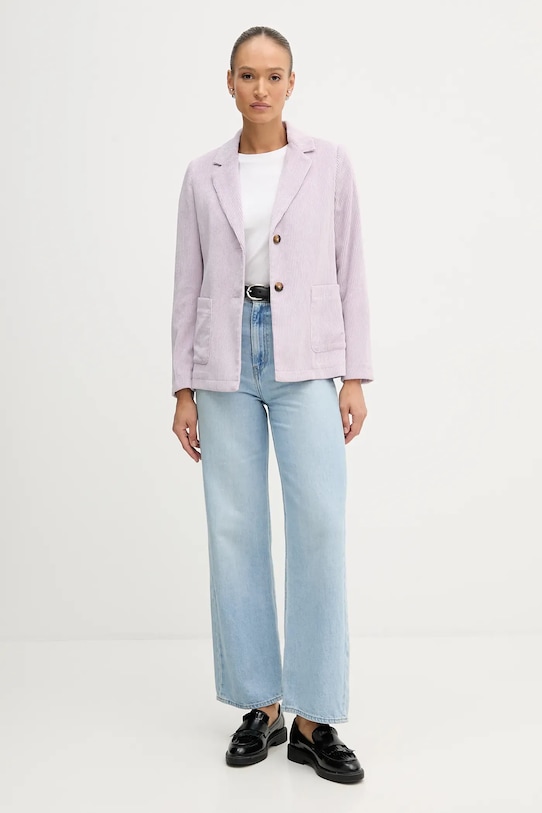 United Colors of Benetton marynarka sztruksowa 2Q5GDW03I fioletowy AW25