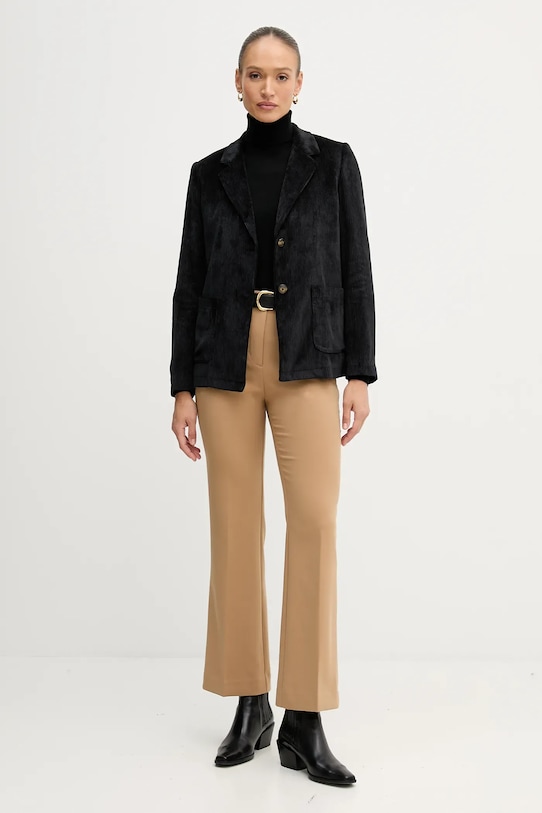 Μπουφάν με κορδόνι United Colors of Benetton 2Q5GDW03I μαύρο AW25