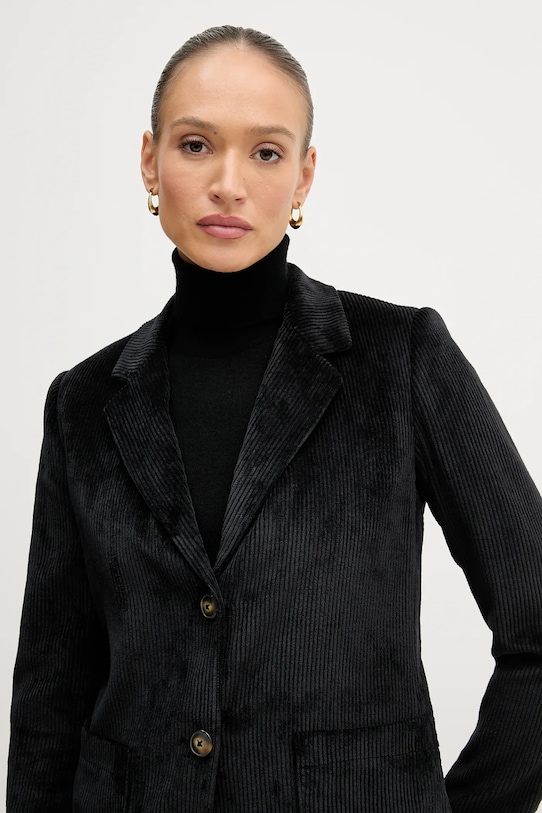 Μπουφάν με κορδόνι United Colors of Benetton μαύρο 2Q5GDW03I