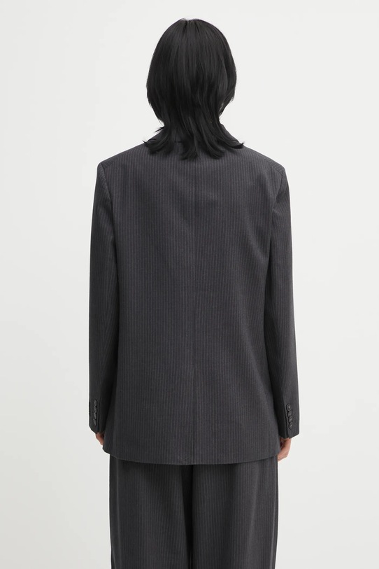 Дрехи Сако с вълна Maison Kitsuné Tailored PW02121WT3022 сив