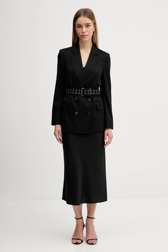 Suknjič Sisley 22T7LW03I črna AW25