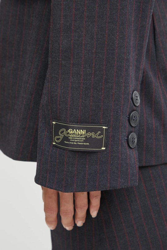 GANNI marynarka Stretch Stripe szary W0578