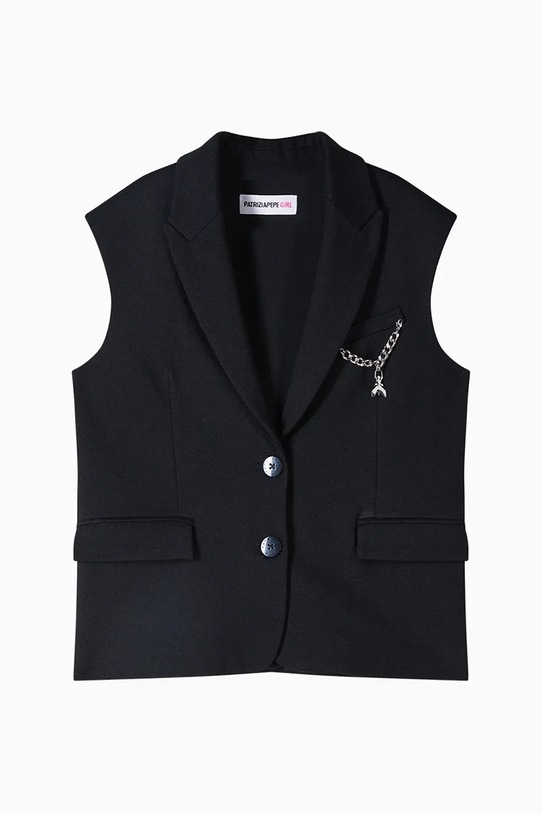 Patrizia Pepe kamizelka dziecięca A641 7S0284 czarny AW25