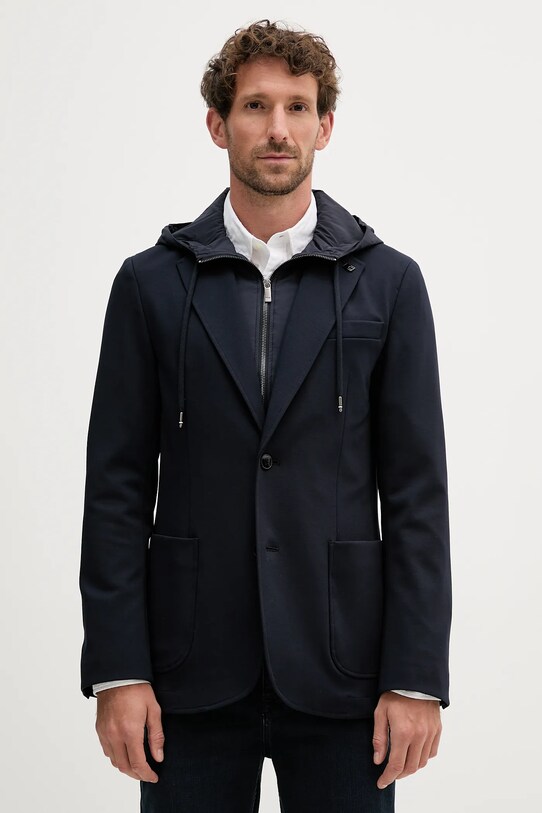 Σακάκι Tommy Hilfiger κανονικό σκούρο μπλε MW0MW39742