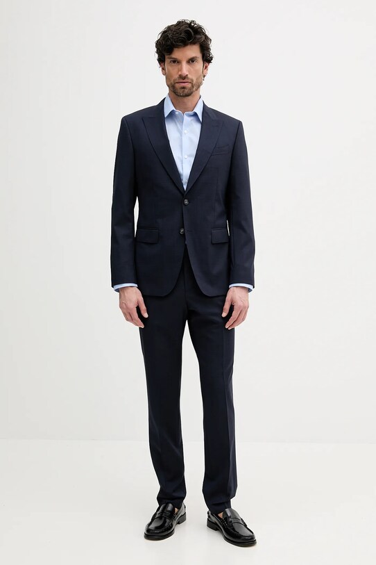 BOSS costum de lână panza bleumarin 50546099