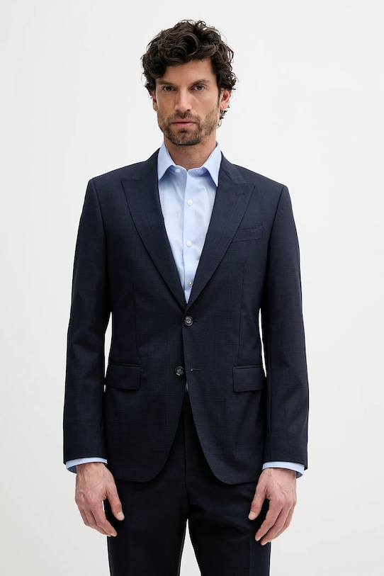 BOSS costum de lână 50546099 bleumarin AW25