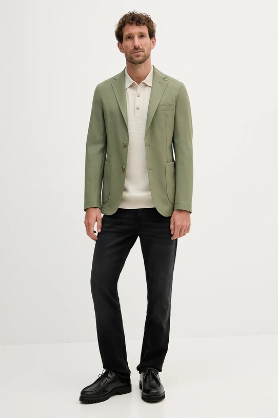 BOSS marynarka z domieszką wełny 50546055 zielony AW25