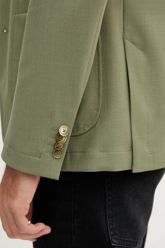 Blazer s příměsí vlny BOSS 50546055 zelená