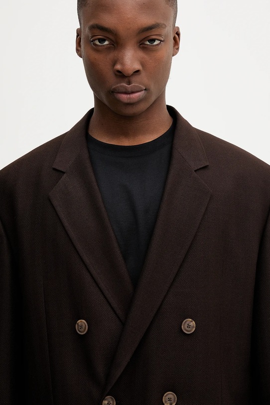 HUGO marynarka z domieszką wełny brązowy 50549673