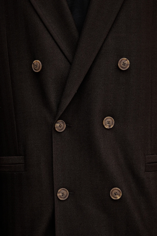 HUGO marynarka z domieszką wełny 50549673 brązowy