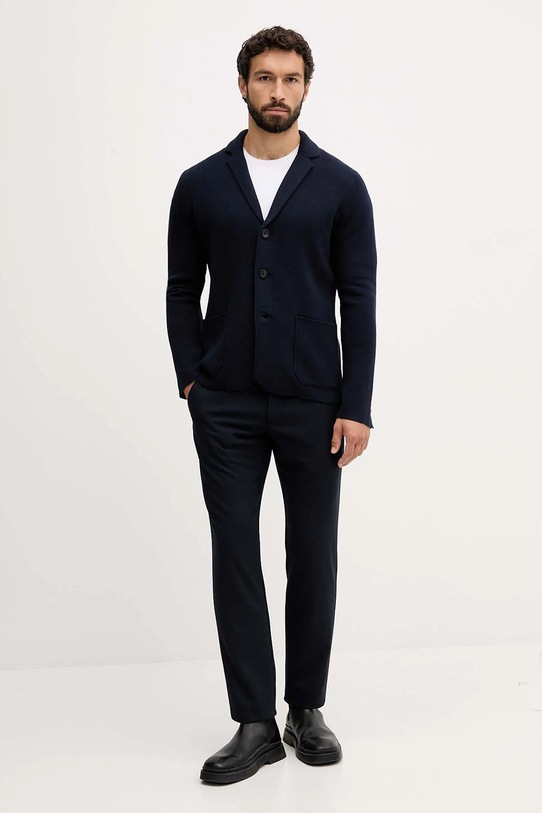 Пиджак с добавлением шерсти United Colors of Benetton 1Y6SK601K тёмно-синий AW25