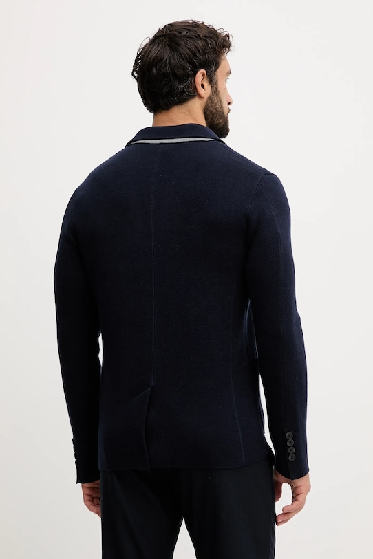 Одежда Пиджак с добавлением шерсти United Colors of Benetton 1Y6SK601K тёмно-синий