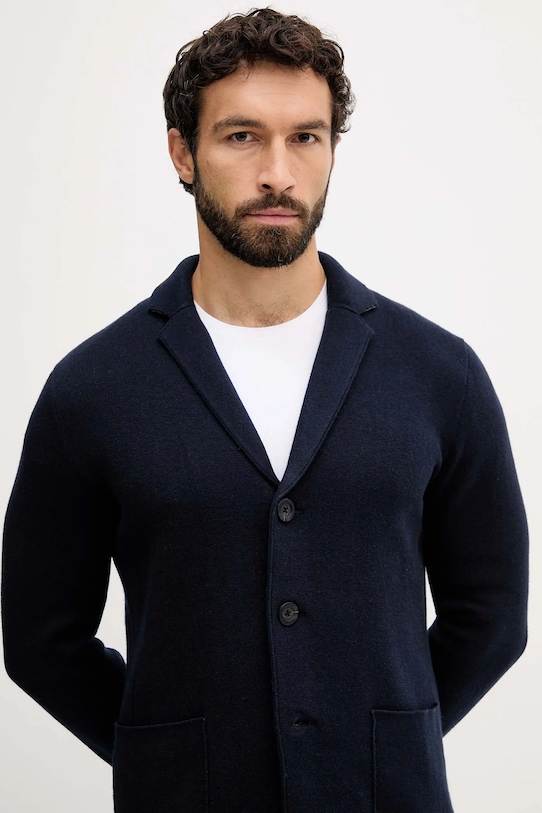 Пиджак с добавлением шерсти United Colors of Benetton тёмно-синий 1Y6SK601K