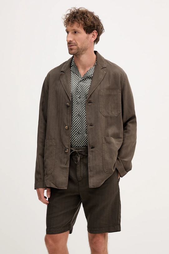 Frescobol Carioca marynarka regular brązowy 2590.840