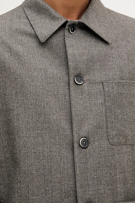 Вовняний піджак BARENA VENEZIA Overshirt Visal OSU5300.501 коричневий