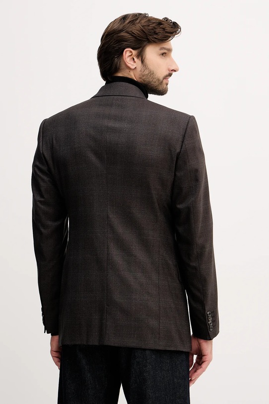 Odzież Emporio Armani marynarka wełniana EM004082.TE18270 brązowy