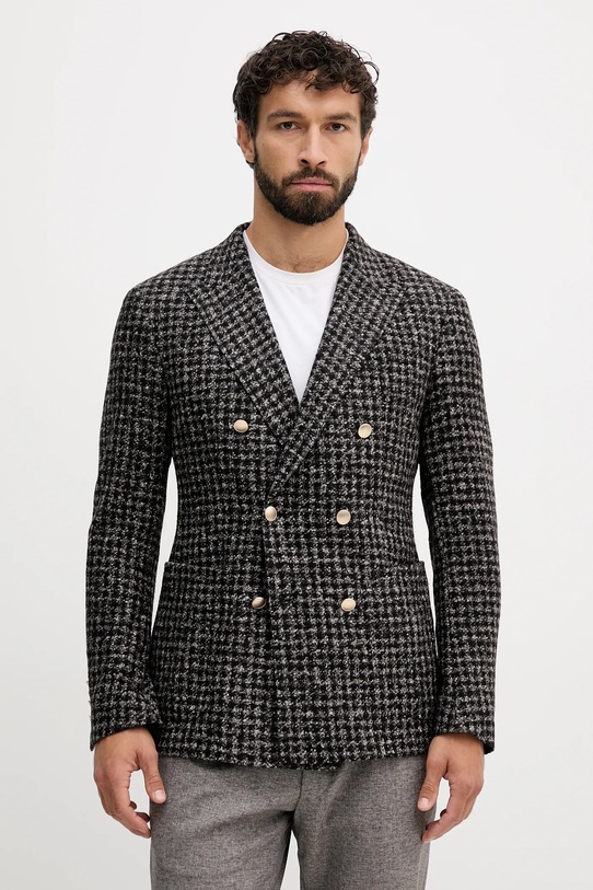 Joop! marynarka z dodatkiem wełny regular szary 30048868