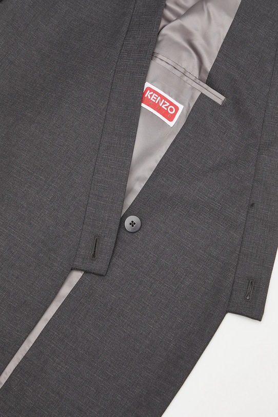 Вълнено сако Kenzo Weave Adjusted Kimono Tailored FF65VE1459ID сив