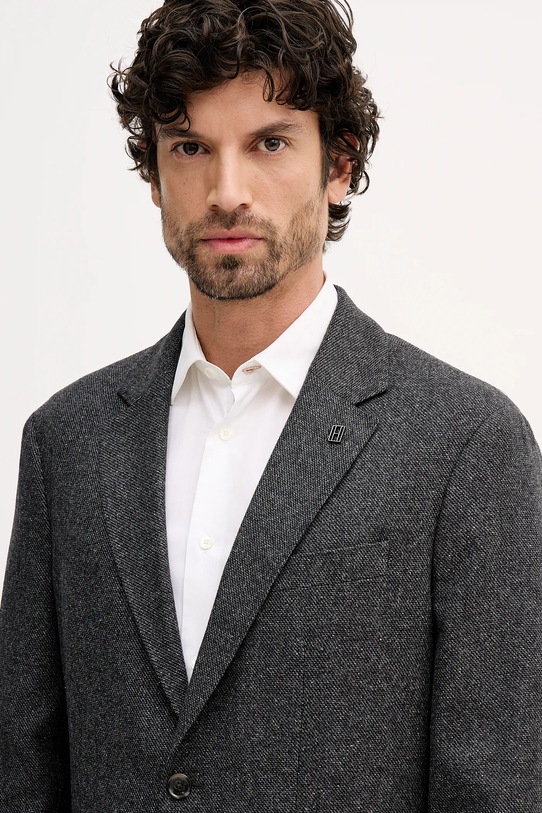 Sako s přídavkem vlny Tommy Hilfiger šedá MW0MW40762