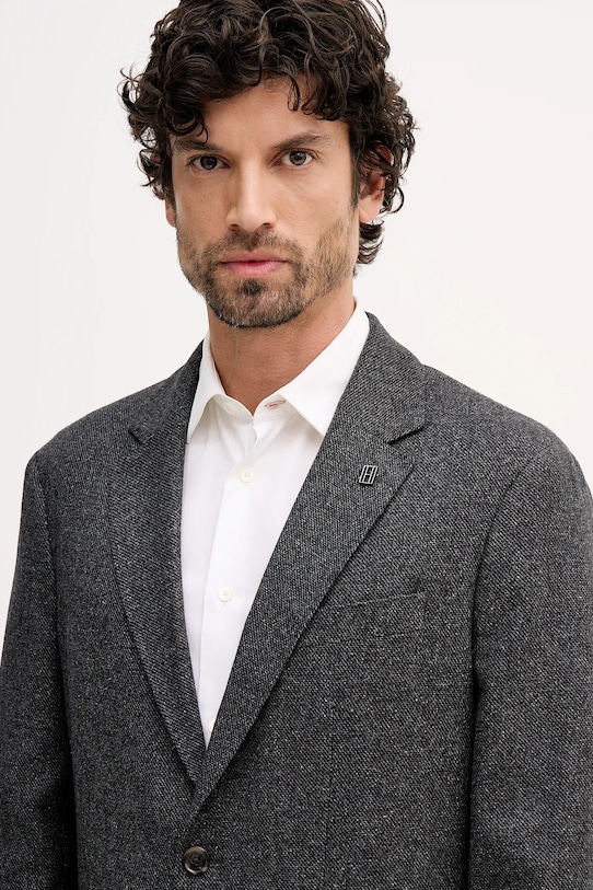 Sako s přídavkem vlny Tommy Hilfiger šedá MW0MW40762