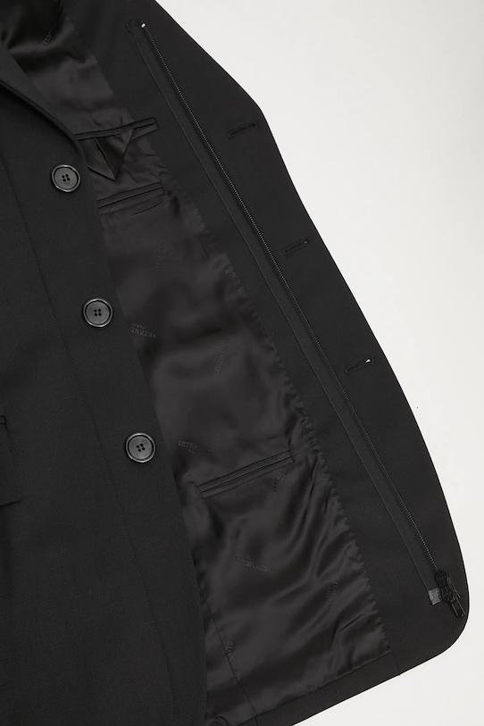 Vlnené sako VETEMENTS Fitted Zip Tailored UH76TJ500B čierna