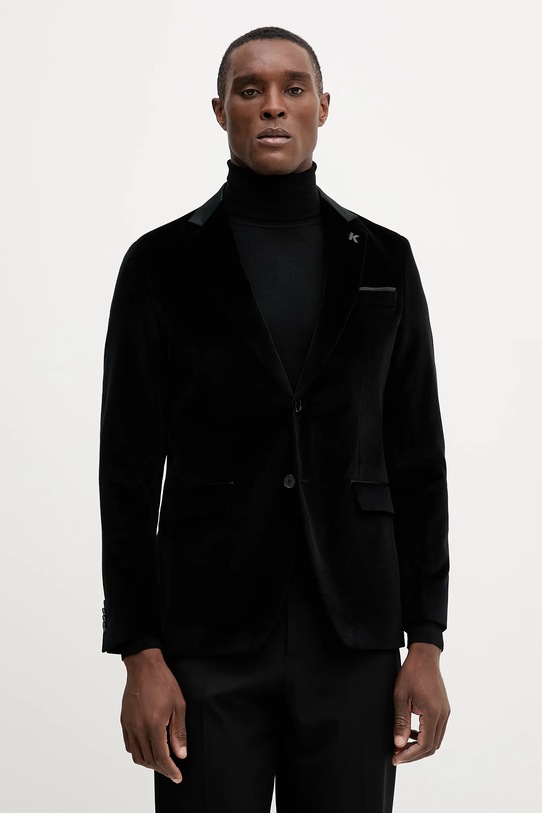 Karl Lagerfeld marynarka bawełna czarny 554000.155244