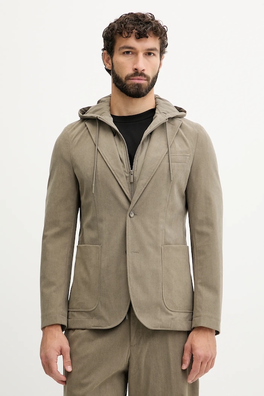 BOSS marynarka sztruksowa tkanina zielony 50549394