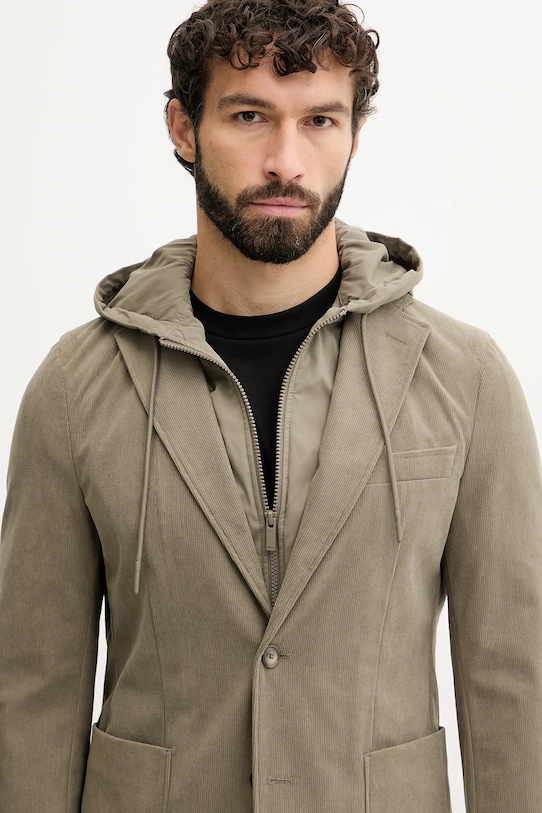 BOSS marynarka sztruksowa zielony 50549394