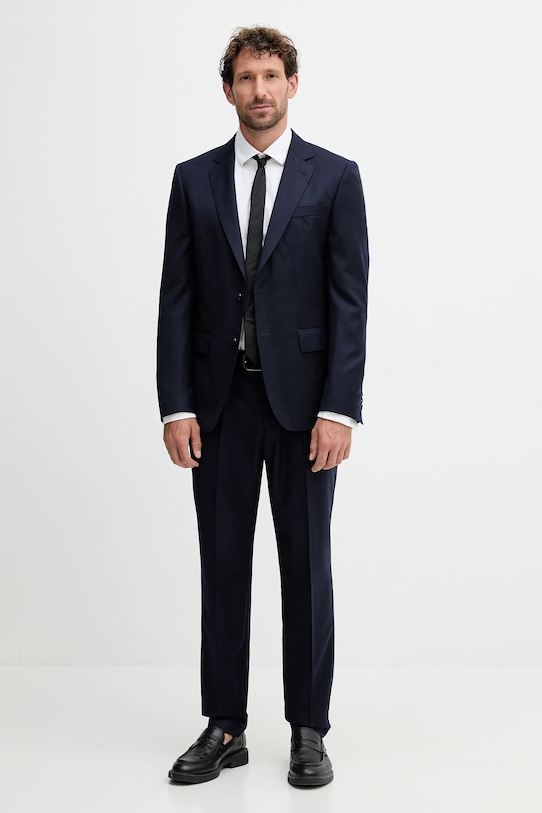 Vlnené sako BOSS 50553008 tmavomodrá AW25