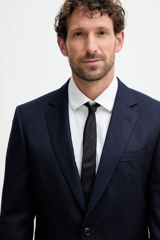 Vlnené sako BOSS tmavomodrá 50553008