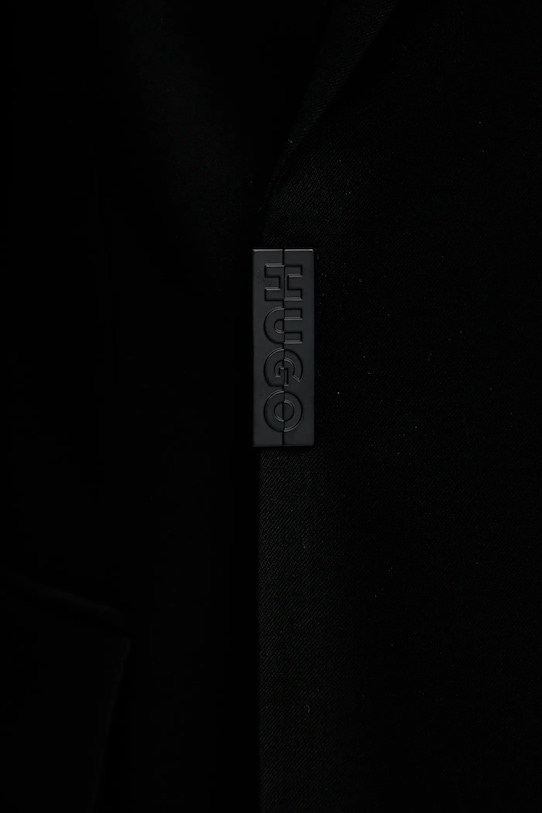 HUGO sacou din lână 50549053 negru