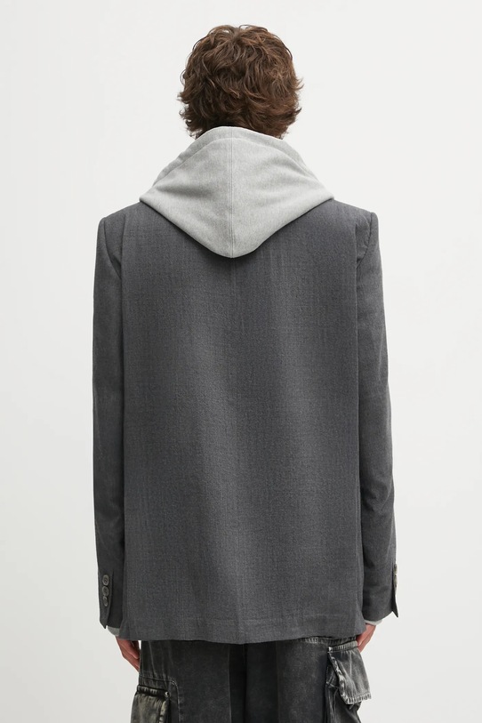 Odzież Maison MIHARA YASUHIRO marynarka wełniana TRIPLE LAYERED J15JK131 szary