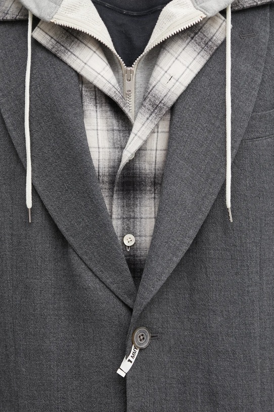 Maison MIHARA YASUHIRO wool blazer TRIPLE LAYERED gray J15JK131
