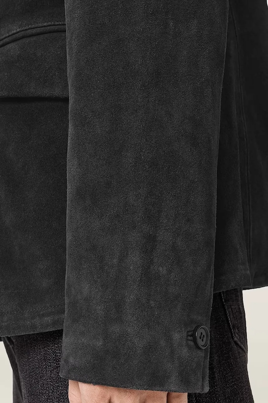 Odzież AllSaints marynarka zamszowa HORNETT M020LD czarny