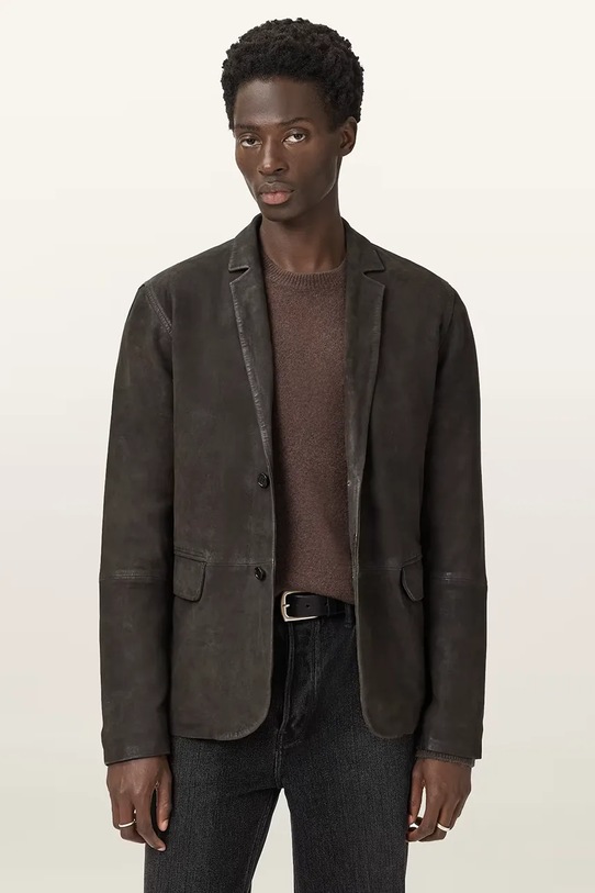 Замшевый пиджак AllSaints MONET regular коричневый M018LC