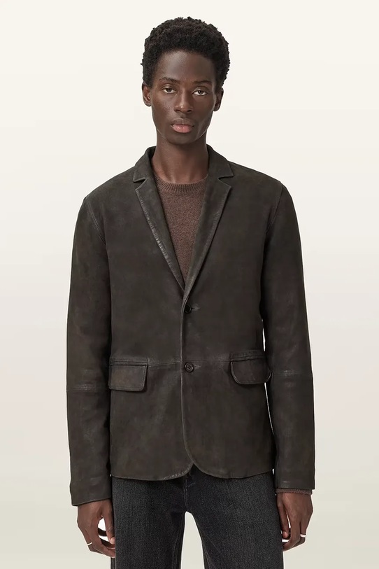 Замшевый пиджак AllSaints MONET M018LC коричневый