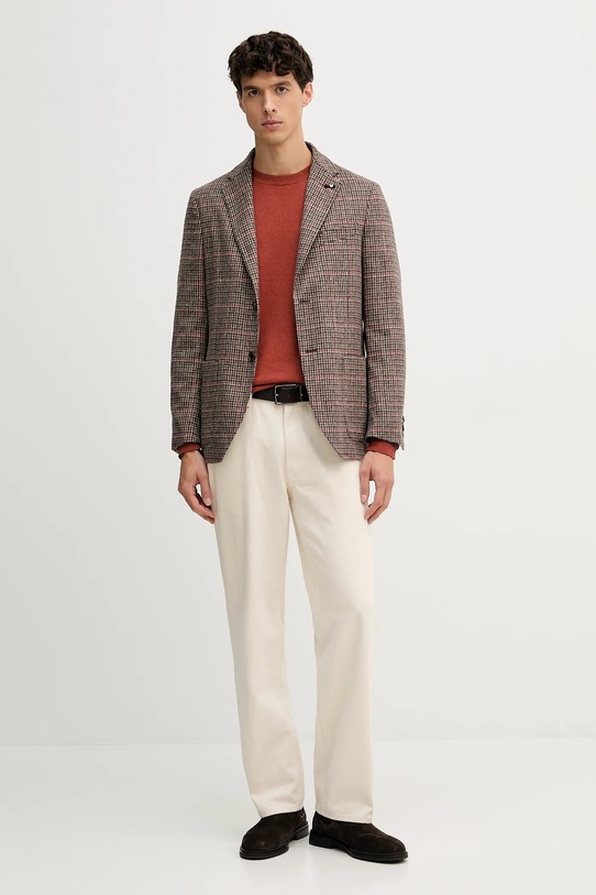 Tommy Hilfiger marynarka z dodatkiem wełny FSTHL6949.FSTH510 brązowy AW25