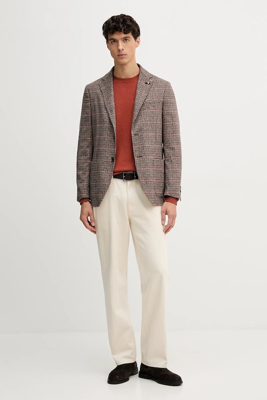 Tommy Hilfiger marynarka z dodatkiem wełny FSTHL6949.FSTH510 brązowy AW25