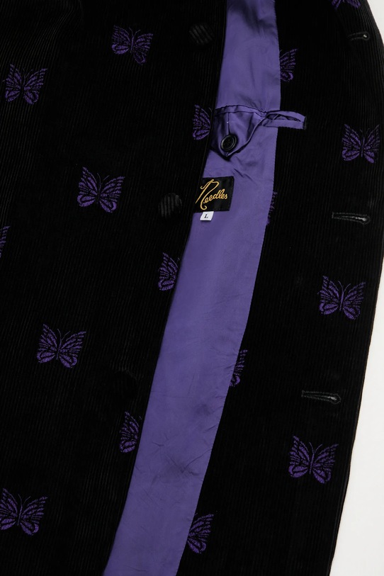 Needles marynarka bawełniana Papillon Emb. Corduroy RW108 czarny