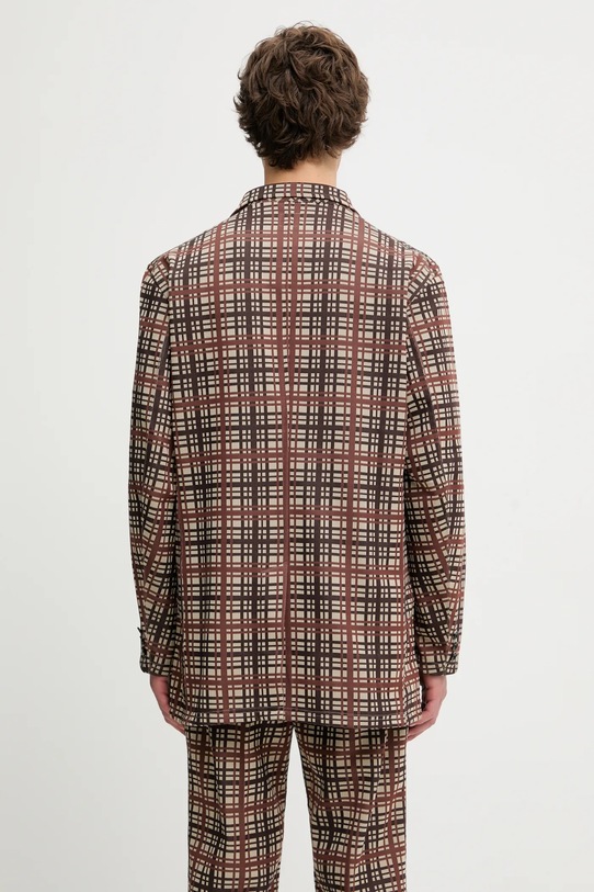 Odzież Needles marynarka 2B Poly Jacquard RW310 brązowy