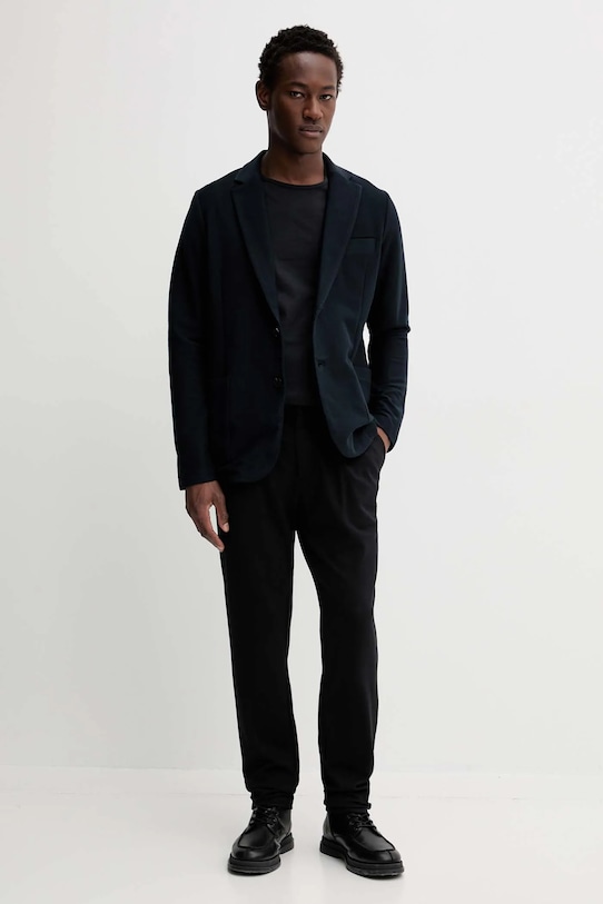 Bavlnené sako Marc O'Polo 526301557030 tmavomodrá AW25