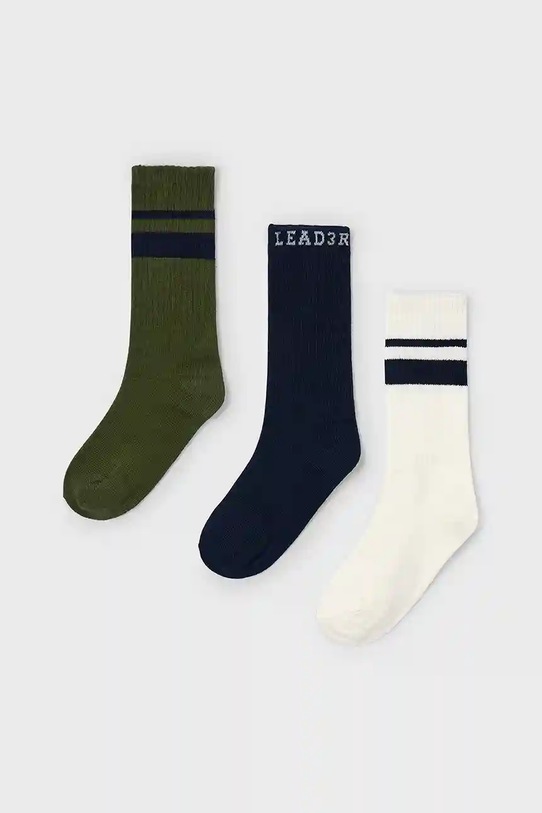 Otroške nogavice Mayoral 3-pack zelena 10053.5J.Mini.9BYA