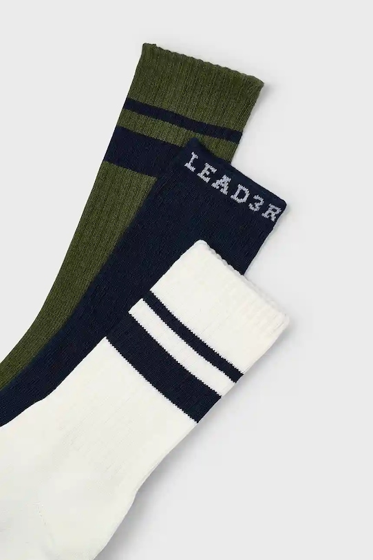 Mayoral șosete copii 3-pack 10053.5J.Mini.9BYA verde AW25