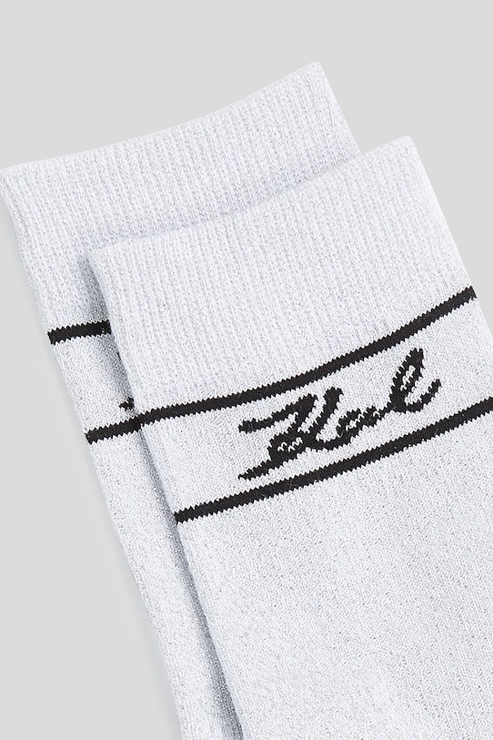 Îmbrăcăminte Karl Lagerfeld șosete 2-pack K/SIGNATURE A3W43002 alb
