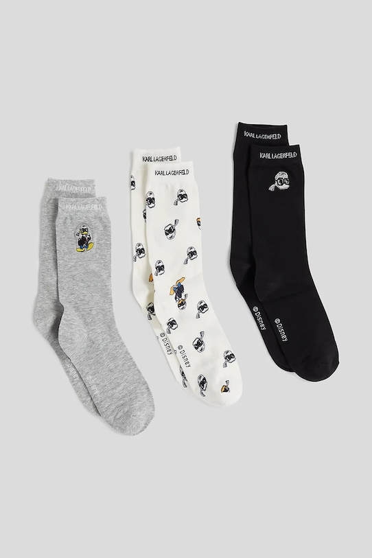 Ponožky Karl Lagerfeld KL X DISNEY 3-pak A3W47051 sivá AW25