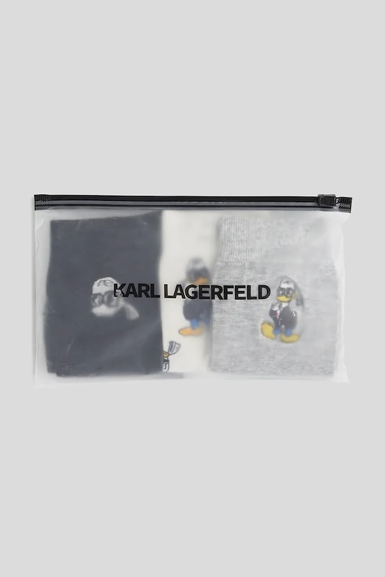 Ponožky Karl Lagerfeld KL X DISNEY 3-pak sivá A3W47051